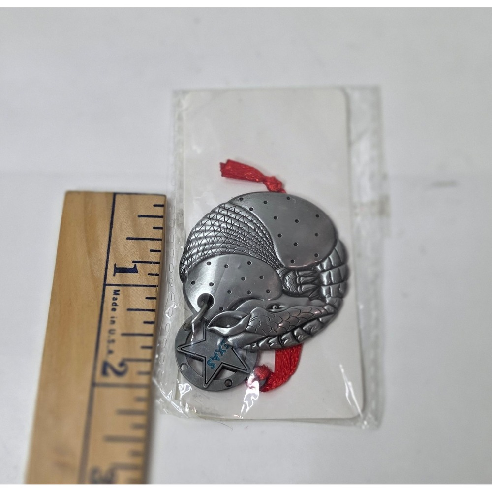 Lot of 6 Pewter Texas Armadillo Christmas Ornaments Lone Star State - Picture 3 of 3